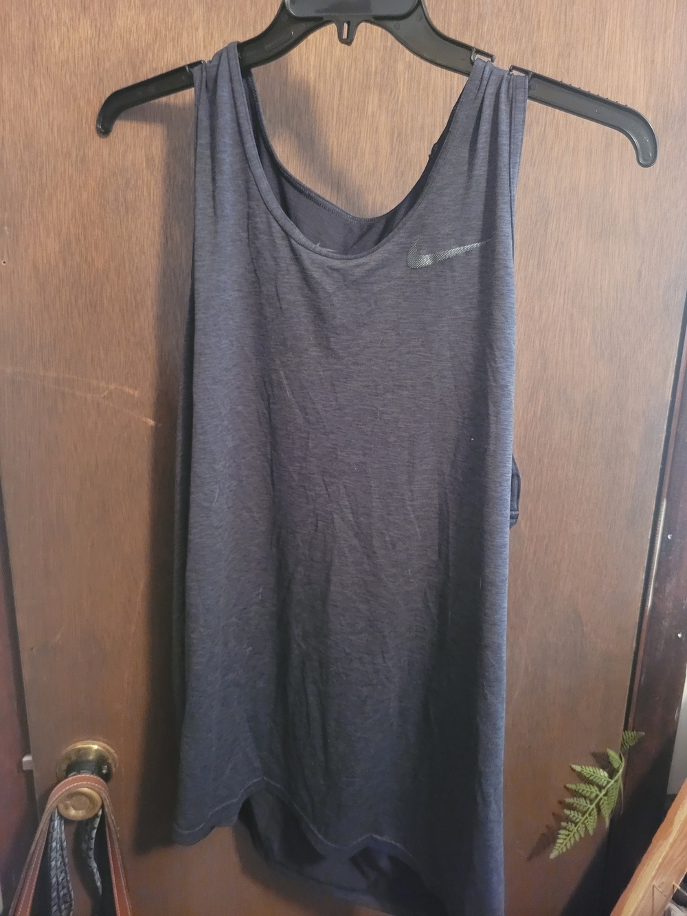 Nike Women's Dark Heather Grey Dri-FIT Tank Top